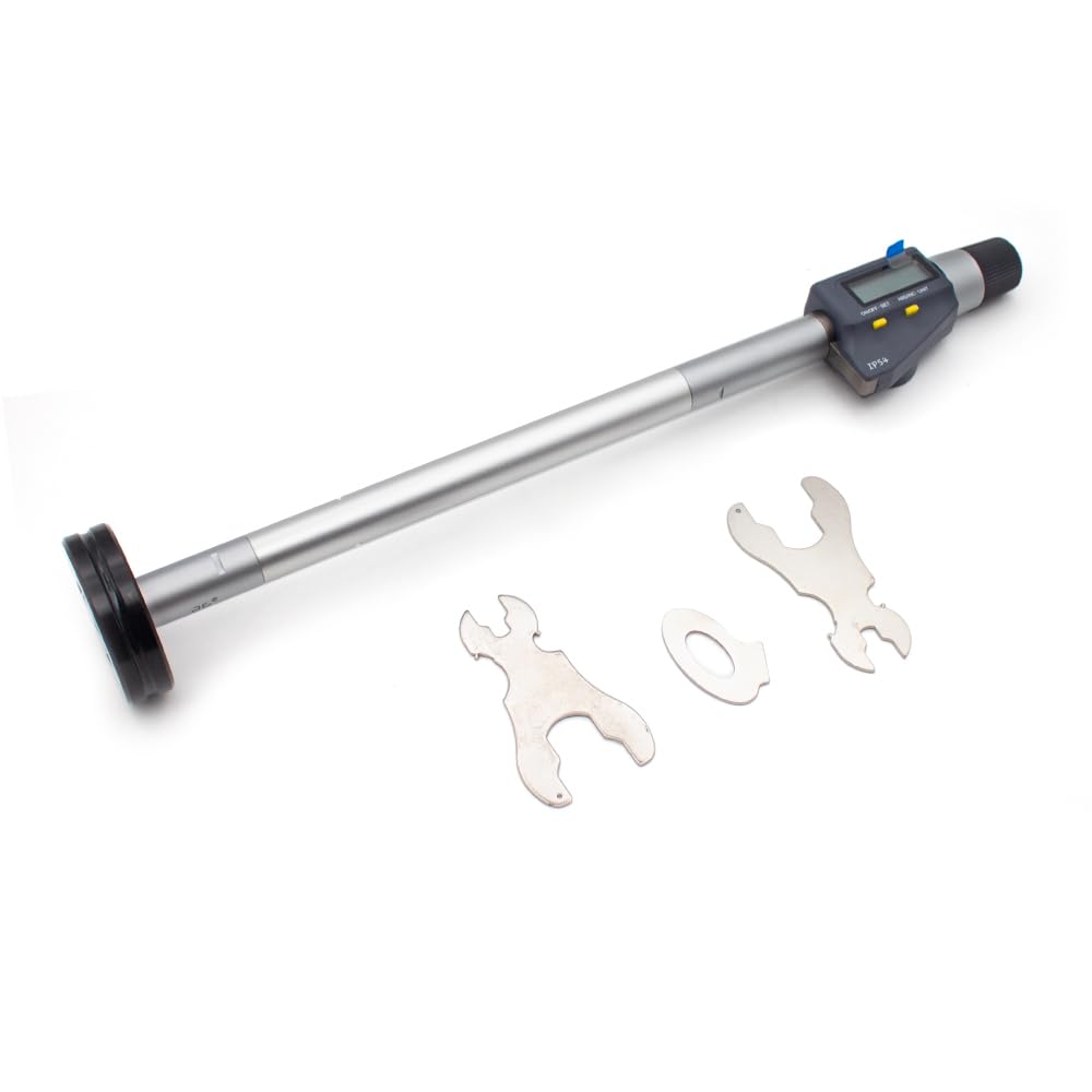 Toplionace Micrómetro Digital de Tres Puntos para Interiores, con Tres Garras, para Medir Orificios Internos, Calibre de Anillo Interior de Diámetro Exterior de Alta Precisión (16-20mm)