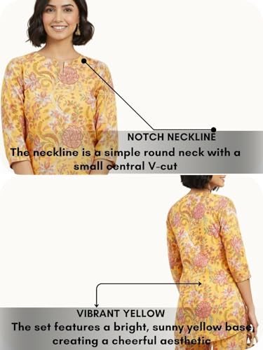 Image of Leriya Fashion Kurta Sets for Woman | Co ord Set for Women Stylish | Kurti Set for Woman | Short Kurti for Women | Kurtis | Ethnic Jaipuri Straight Kurta Set with Palazzo Pants | Salwar Suit for Party Outfits