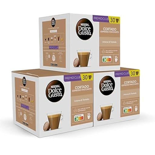 NESCAFÉ Dolce Gusto Cortado - Cápsulas de Café, 90 Cápsulas (3 x 30) - Notas a almendra tostada - Originales para cafeteras Dolce Gusto | Ya disponible en tu tienda friki favorita! En mundofriki.es! NESCAFÉ Dolce Gusto Cortado - Cápsulas de Café, 90 Cápsulas (3 x 30) - Notas a almendra tostada - Originales para cafeteras Dolce Gusto | Ya disponible en tu tienda friki favorita! En mundofriki.es!