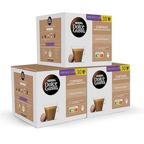 NESCAFÉ Dolce Gusto Cortado - Cápsulas de Café, 90 Cápsulas (3 x