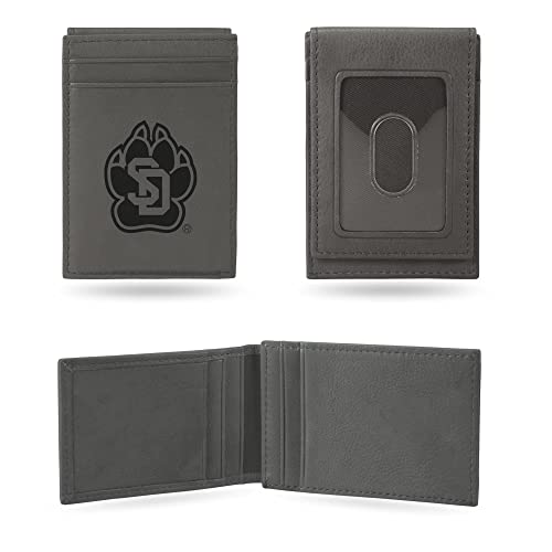 Image of Rico Industries NCAA Gray Laser Engraved Front Pocket Wallet - Compact /Comfortable /Slim