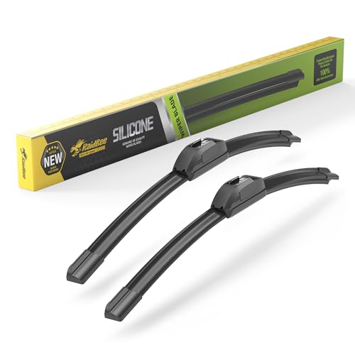 Image of Raidbee 18 inch and 18 inch Silicone Windshield Wiper blades Replacement for | Ford Ranger 2000-2011 Jeep Commander 2006-2010 CHEVY HHR 2006-2011 MAZDA MX-5 Miata 2006-2015 All-Season