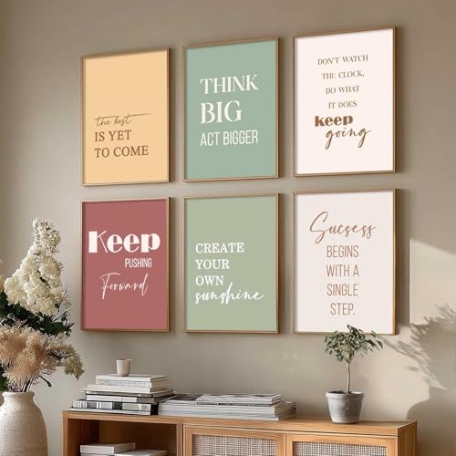Image of kotart - Quotes Frames for Wall Decor - Motivational Photo Frame for Wall Decoration - Quotes Wall Poster with Frame for Room and Office - Set of 6 (Art 11, 13X17)