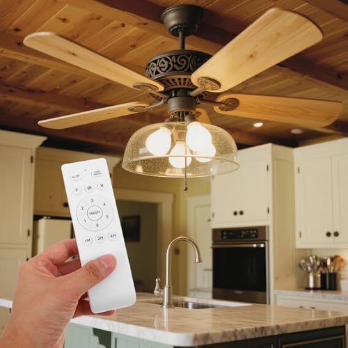 Control remoto para ventilador de techo de 6 velocidades con temporizador pack de 2 Tofficu blanco 7