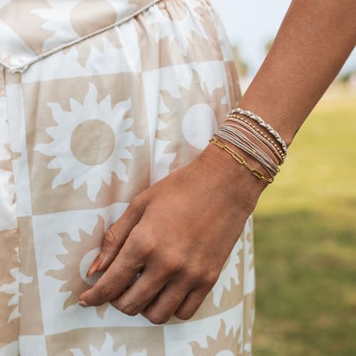 Pura Vida Bracelet Golden Glow Bracelet Stack, 4 Stackable Bracelets for Women4