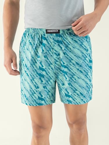Image of DaMENSCH Regular Fit Solid 100% Soft & Durable Cotton Boxer Shorts Dual Pockets Anti-Bacterial Moisture Wicking Microfibre Waistband Ultra-Light Boxers for Men