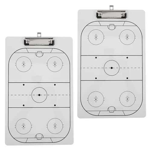MUSISALY Paquete De 2 Tablero Táctico Hockey para Entrenadores Pizarra Blanca Borrable para Entrenamiento Deportivo Visualización Precisa para Coordinación y Estrategia de Equipo