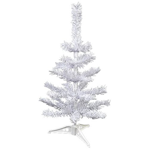Christmas House Miniature Artificial White Christmas Tree - 18 Inch