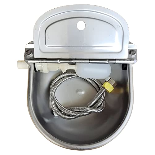 Abustle Pig 304 Stainless Steel Automatic Livestock Waterer With Float Valve And 39 Inch Water Hose thumb #8