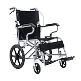 GAMBIMEDIC Silla De Ruedas Silla De Traslado Portatil Plegable Compacta Todoterreno Ligera Con Frenos