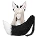 TPTPMAY - Set di copricapo con orecchie di lupo a forma di coda di peluche, fatto a mano, per Halloween, Natale, cosplay, accessori per lupo e coda