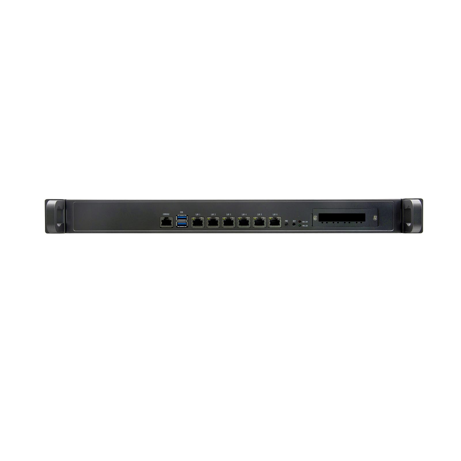 1U Firewall Appliance for PFSense, Mikrotik, OPNsense, Sophos, Kerio, VPN, Network Security Router, Celeron 5205U, RZ02, 10 x Gigabit LAN, Console, 4G RAM, 32G SSD