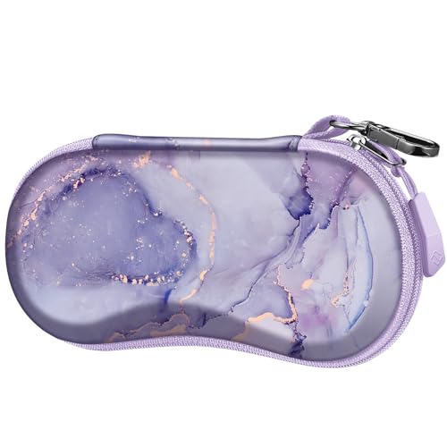 FINTIE Sunglasses Case, Hard EVA Shell Shockproof Sport Glasses Case with Metal Carabiner Travel Zipper Eyeglasses Holder