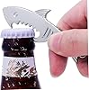 Shark Shape Bottle Opener Keyring, Keyring Bottle Opener, Fish Bottle Opener, for Openning Wine Bottle Hang Key Decoration(Silver) #3