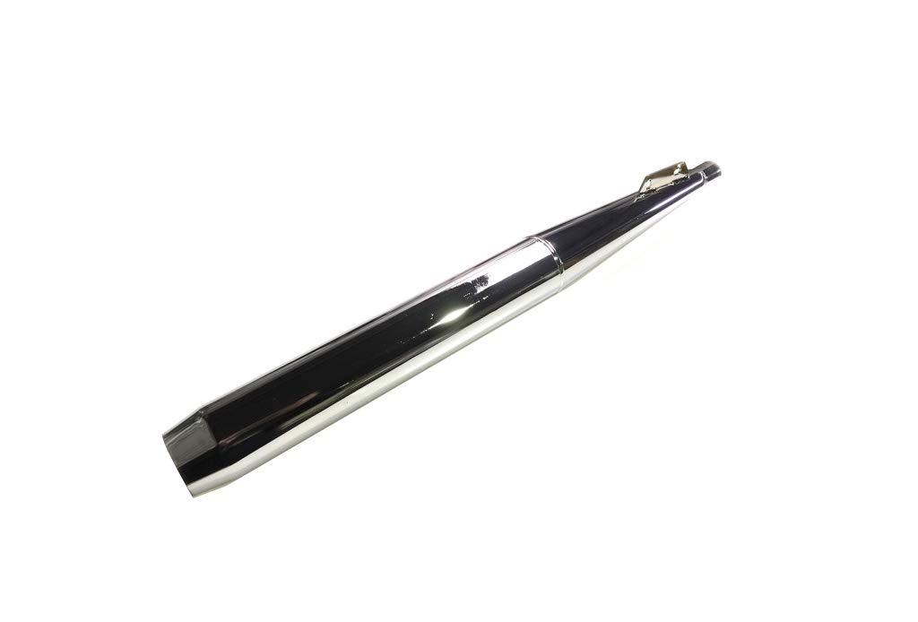 Sportauspuff Tuning Auspuff Chrom passend für Puch Maxi, Zündapp KS 50, Mofa, Moped, Mokick – Leistungssteigerung, 70mm x 28mm, 690mm Länge