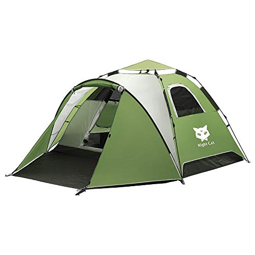 Night Cat Familien Zelte für 3 4 Personen Wasserdichtes Atmungsaktiv Einfach Hand einrichten Camping Zelt