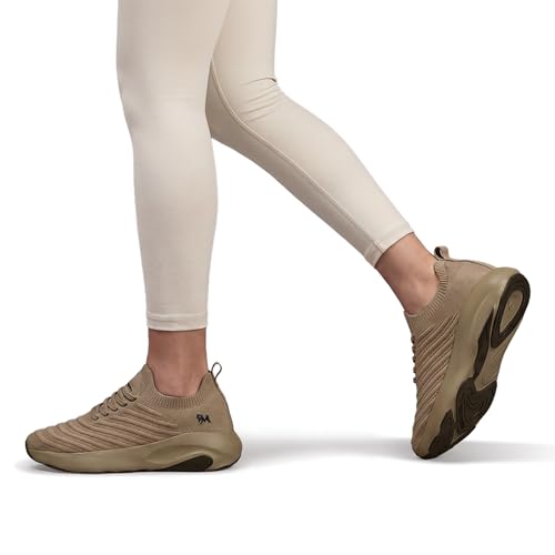 Image of Neeman's Begin Walk Glide Women's Walking Sneakers with CushyWalk Cushioning | Stretch Knit Breathable Upper, CloudSurge Foam Insole, Anti-Skid EVA Rubber Sole, Lace-Up Comfort Shoes