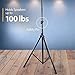 PA Speaker Stand by Hola! Music, Professional Tripod Structure, 4-6ft Adjustable Height, Model HPS-200S