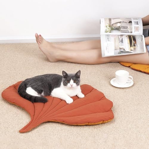 Coussin de lit pour chat chiot en forme de feuille protectrice - 4