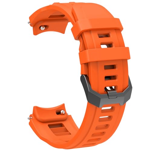 XINGMALY Replacement Compatible with Amazfit T-Rex 3 Pro Bands, Texture Sport Replacement Soft Flexible Silicone Sweat Resistant Band Strap Wristband for Amazfit T-Rex 3 Pro Smart Watch (Orange) by XINGMALY - Used condition - Image 3