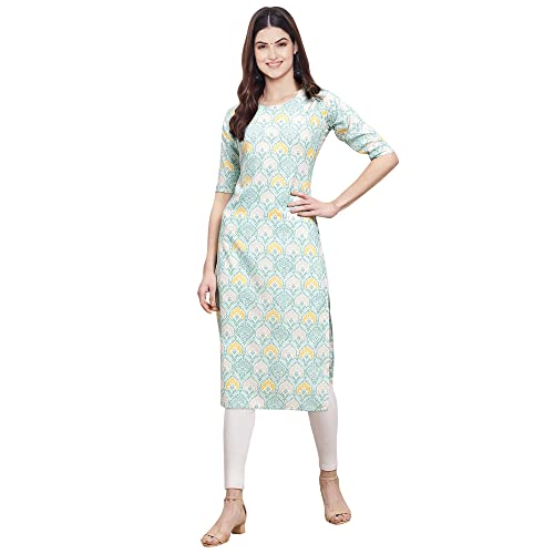 Image of Pinkmint Women's Crepe Digital Print Straight Kurta