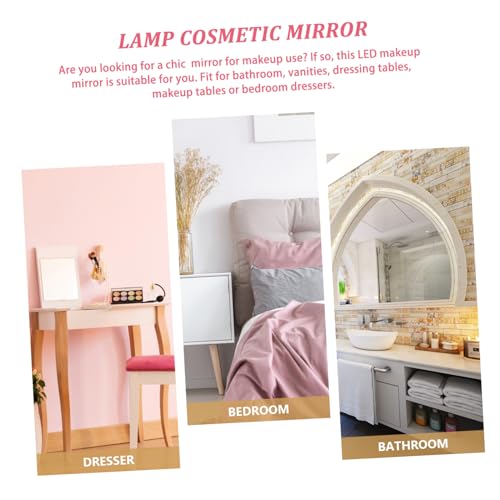 Espejo para maquillaje portátil con luz LED Luxshiny miniatura 3