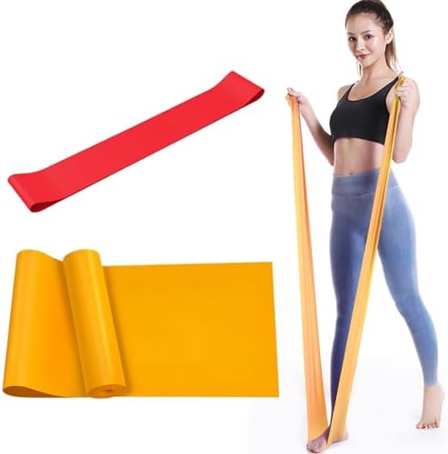 2er-Set Bande Fitness, 15 lbs Bandes Élastiques de Musculation,15 lbs Bande Élastique Fitness de Qualité,pour Sport, Pilates, Yoga, Musculation, Rééducation Physique