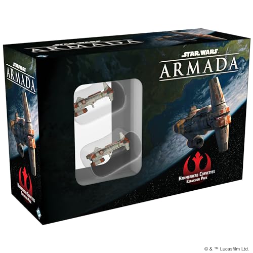 Star Wars: Armada Hammerhead Corvettes EXPANSION PACK - Close-Range Combat Miniatures & Upgrades! Tabletop Miniatures Strategy Game, Ages 14+, 2 Players, 2 Hour Playtime, Made by Atomic Mass Games