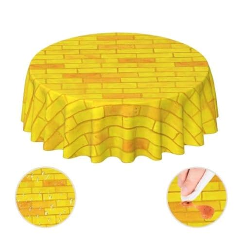 YETTA YANG Brick Road Gold Yellow Waterproof Picnic Patio Party