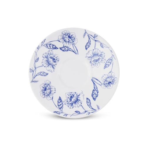 Image of Dandy Lines Liza Jodhpur Tea Cups Mugs, Bone China, Pack of 12, Microwave & Dishwasher Safe, Great for Home Use & Gifting