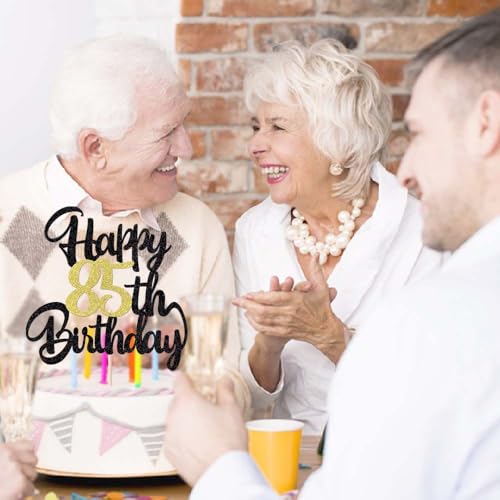 Image of 85th Happy birthday cake topper party decoration gift plugin | Cheers to 85 Years,85 & Fabulous /Hello 85th Legend since Awesome since1941 Straight Outta Party Decoration Gift Plugin