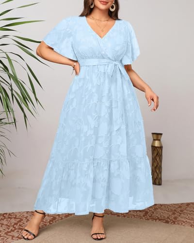 Image of Pinup Fashion Plus Size Wedding Guest Formal Cocktail A Line Long Dress