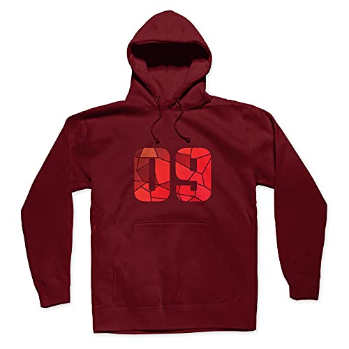 Sweat à capuche 09 pour homme et femme bordeaux confortable