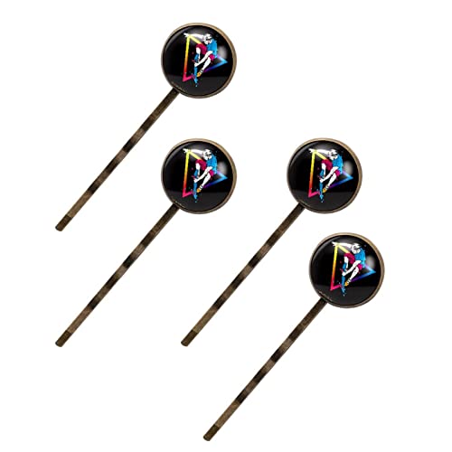 Épingles à cheveux noires skateboarder pour femmes et filles (Lot de 4)