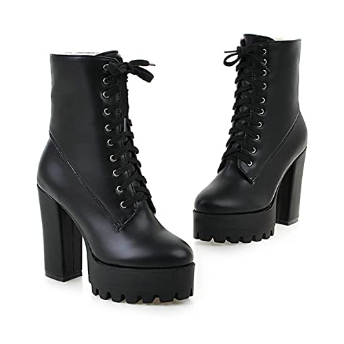 Stivaletti da Donna con Tacco Alto e Plateau Punta...