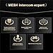 Outzoom Motorcycle Helmet Intercom MESH 3.0, 【3X Signal Stability】【1200mAh】 6 Rider 5000fts Helmet Speakers with Music Sharing, IP67 Motocycle Bluetooth Headset with Multitasking Audio, HiFi Sound