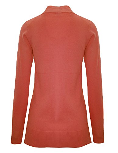 Image of Cielo Women's Solid Basic Open Front Pockets Knit Sweater Cardigan