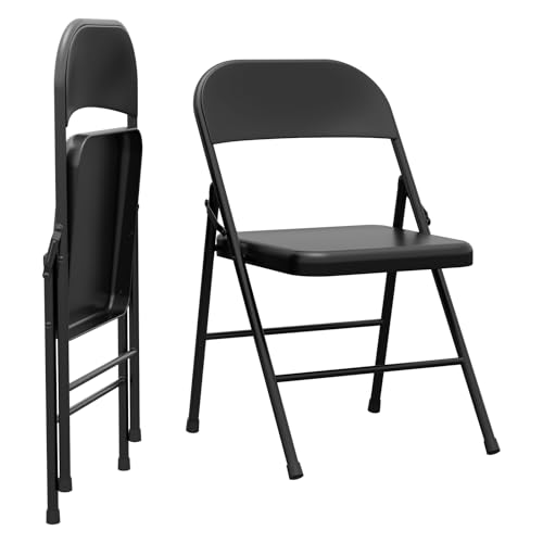 Gaomon -E9PP_DCWCWCNZSCXENCTWBET3M Folding Chairs Set Of 2 Black Chairs Metal Chairs And Hold Up To 350 Pounds Foldable Chairss thumb #3