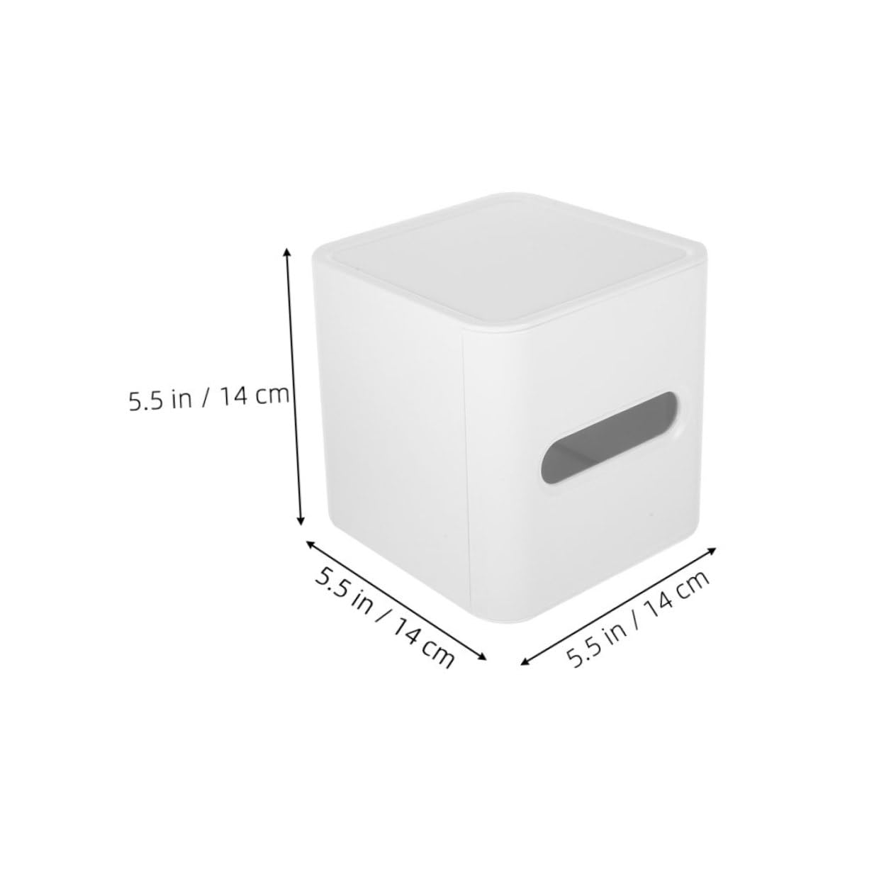 Cabilock 3piezas Caja De Almacenamiento Cuadrada De Cubos Dispensador De Pañuelos Faciales Plástico Organizador De Toallas Papel Hogar Baño Sala De