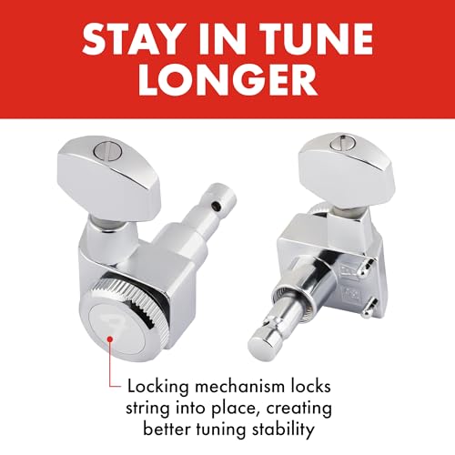 image for Fender Locking Tuners Stratocaster Guitar Tuners, Polished Chrome, for
