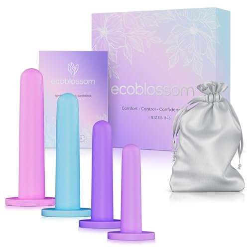 Ecoblossom Silicone Intimacy Set - The Most Reliable kit for Women - Intimacy & Wellness Aids (Medium, Sizes 3 to 6)
