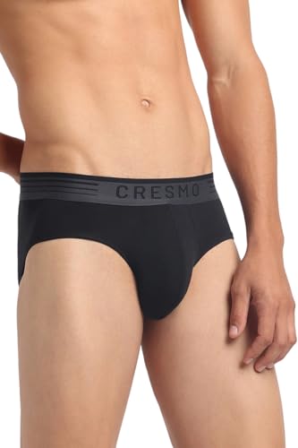 Image of Cresmo Men's|Anti-Microbial Luxury Micro Modal Underwear Breathable Ultra Soft Comfort Lightweight Brief|Pack of 2 |