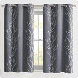 VCNY Home - Blackout Curtain Single Panel, Tree Print Window Treatment with Grommet Top, (Kingdom Grey, 40' x 63')