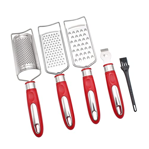 HEMOTON Trancheuse 1 Jeu Melon Rabot Râpe Zesteur D'ail Râpes De Cuisine Spiraliseur De Fromage Râpe à Fromage Portative Zesteur De Citron en Acier Fromage Reggiano Légume Fruit Plastique