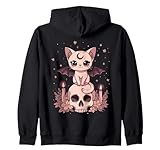 Cute Pastel Colors Bat Cat Animal on Skull Candles
