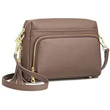Kattee Genuine Leather Crossbody Bags for Women Small Cross Body Purse with Built in Wallet & Anti Theft Design