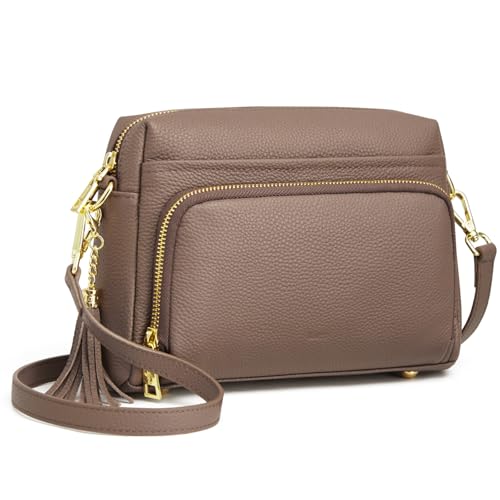 Image of Kattee Leather Crossbody Bags for Women Shoulder Purse with RFID Card Slots