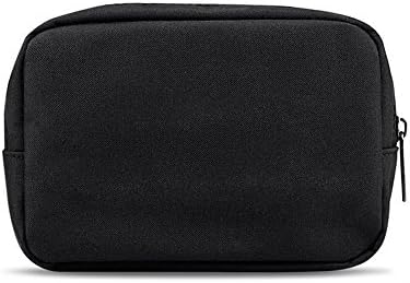 ERCRYSTO Universal Electronics/Accessories Soft Carrying Case Bag, Durable & Light-Weight,Suitable for Out-Going, Business, Travel and Cosmetics Kit (Small-Black)
