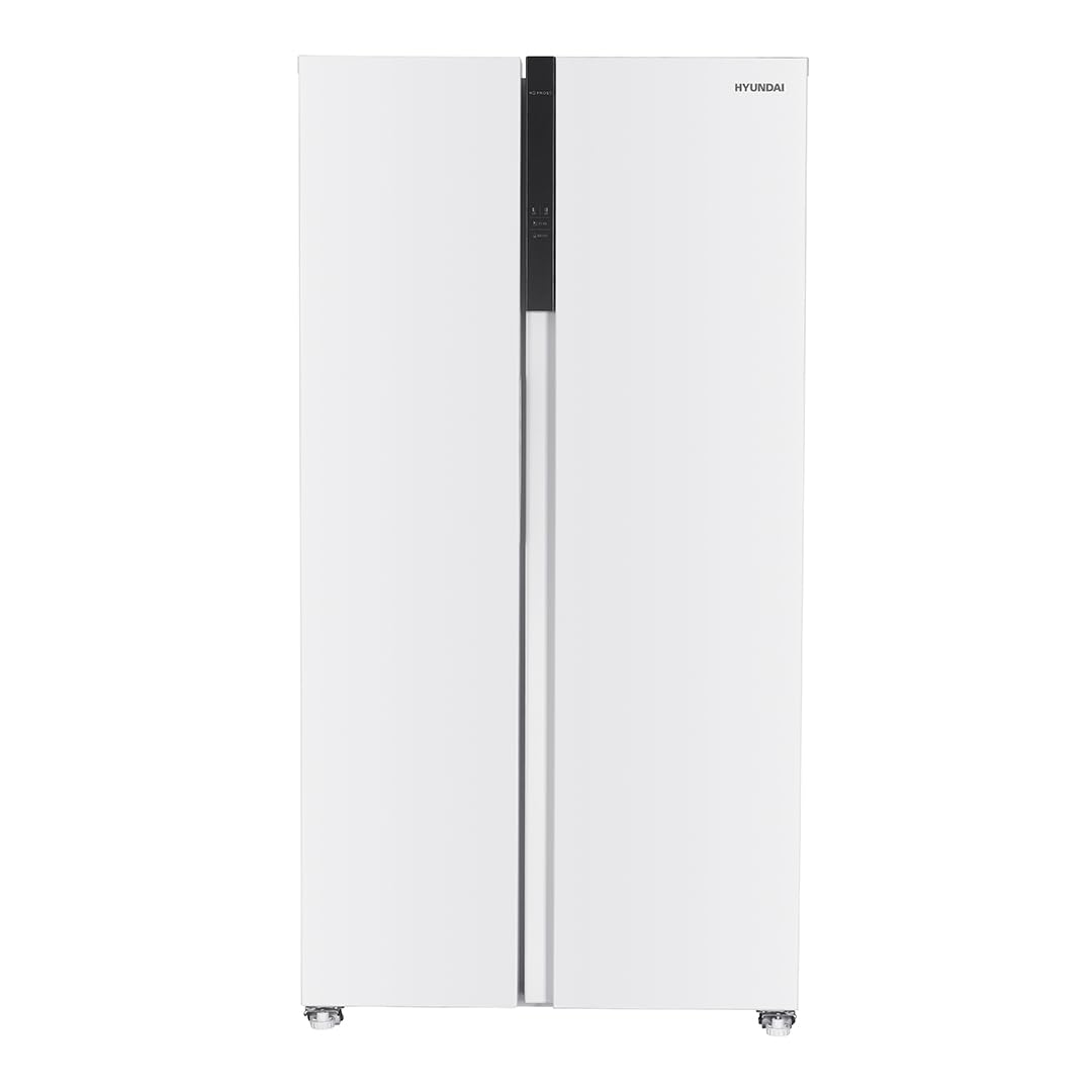 Hyundai Frigorífico Americano Blanco, 2 Puertas. HAM17791NDDW01, Capacidad 442 Litros, Tecnología No Frost, Motor Inverter, 39 dB, Puerta Única Dirección, Apertura Tipo Uñero, Clasificación Energética