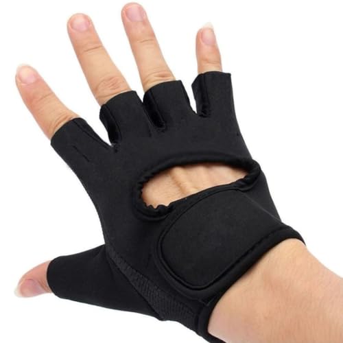 Par de Luva Academia Musculação Feminina Masculina Luva Ciclismo Treino Fitness Ginástica Proteção Antiderrapante Anticalos Ajustável Acolchoada Anatômica Unissex Neoprene Respirável